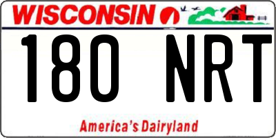 WI license plate 180NRT