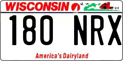 WI license plate 180NRX