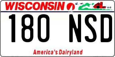 WI license plate 180NSD
