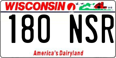 WI license plate 180NSR
