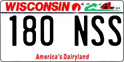 WI license plate 180NSS