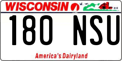 WI license plate 180NSU