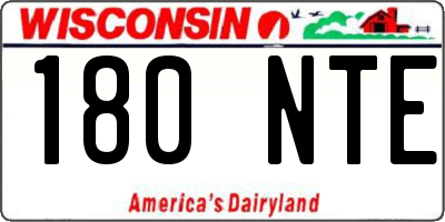 WI license plate 180NTE