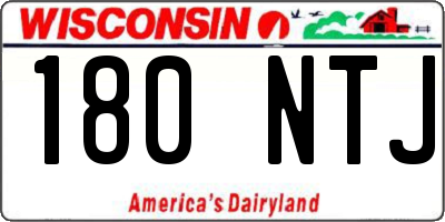 WI license plate 180NTJ