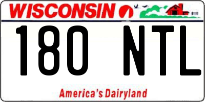 WI license plate 180NTL