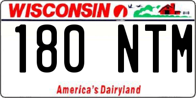 WI license plate 180NTM