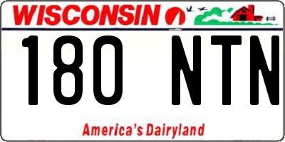 WI license plate 180NTN