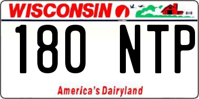 WI license plate 180NTP