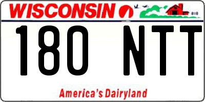 WI license plate 180NTT