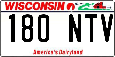 WI license plate 180NTV