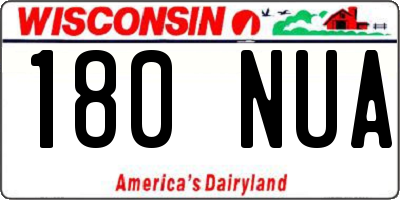 WI license plate 180NUA