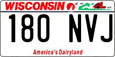 WI license plate 180NVJ