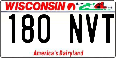 WI license plate 180NVT