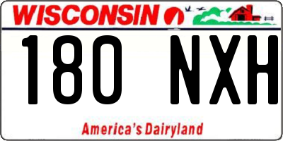 WI license plate 180NXH