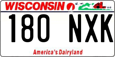 WI license plate 180NXK