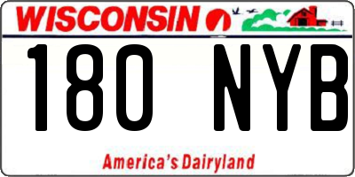 WI license plate 180NYB