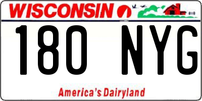 WI license plate 180NYG