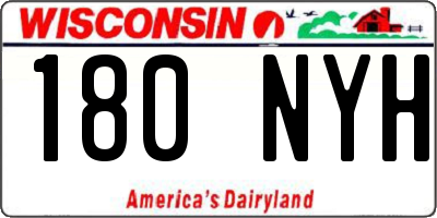 WI license plate 180NYH
