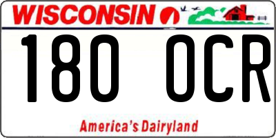 WI license plate 180OCR