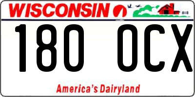 WI license plate 180OCX
