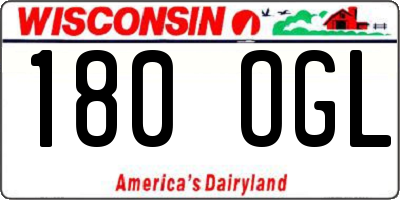 WI license plate 180OGL