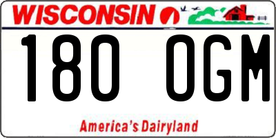 WI license plate 180OGM