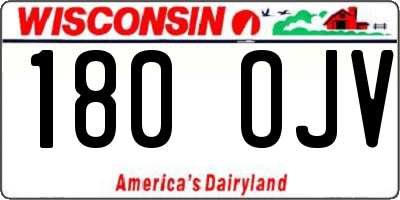 WI license plate 180OJV