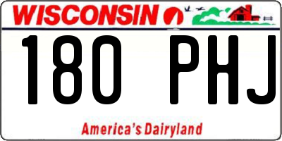 WI license plate 180PHJ