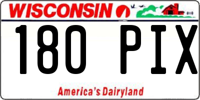 WI license plate 180PIX