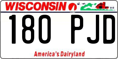 WI license plate 180PJD