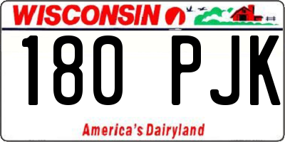 WI license plate 180PJK