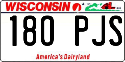WI license plate 180PJS
