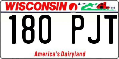 WI license plate 180PJT
