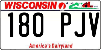 WI license plate 180PJV