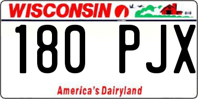 WI license plate 180PJX