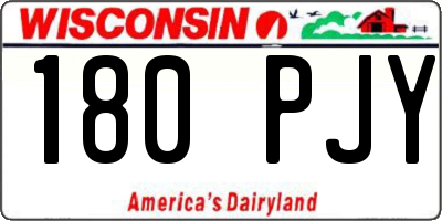 WI license plate 180PJY