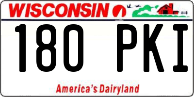 WI license plate 180PKI
