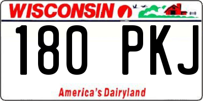 WI license plate 180PKJ