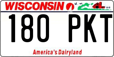 WI license plate 180PKT