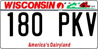 WI license plate 180PKV