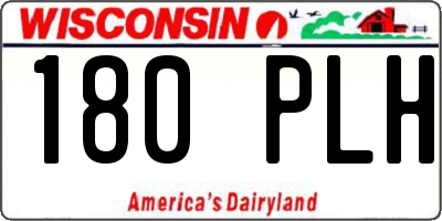 WI license plate 180PLH