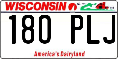 WI license plate 180PLJ