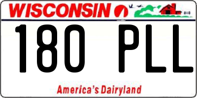 WI license plate 180PLL