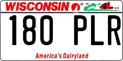 WI license plate 180PLR