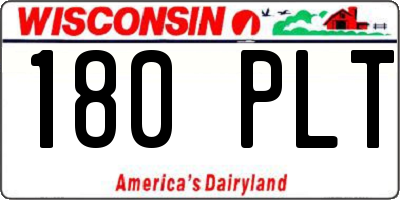 WI license plate 180PLT