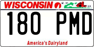 WI license plate 180PMD
