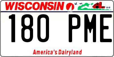 WI license plate 180PME