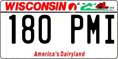 WI license plate 180PMI