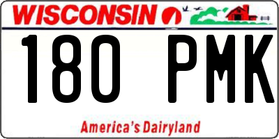 WI license plate 180PMK