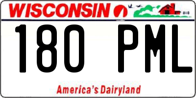 WI license plate 180PML